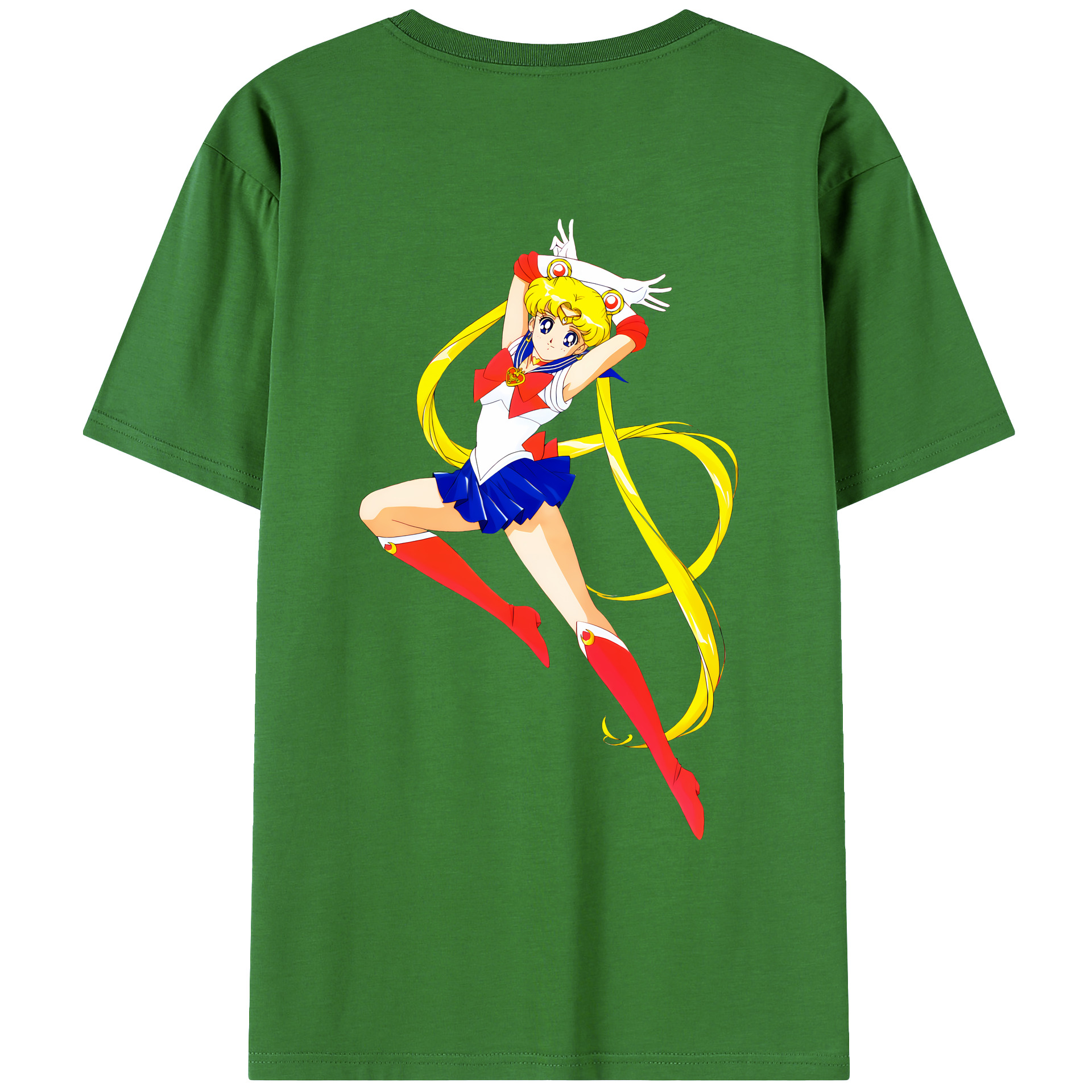 （画像用） 美少女戦士セーラームーン 月野 うさぎ つきの うさぎ Sailor Moon Tsukino Usagi レディース半袖Tシャツ(バックプリント)